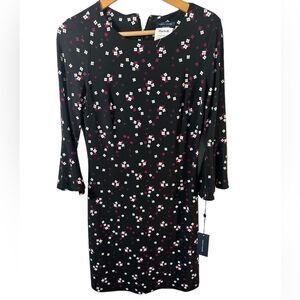 NWT Tommy Hilfiger tulip sleeve dress career office sz 4 Gardencore Floral